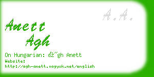 anett agh business card